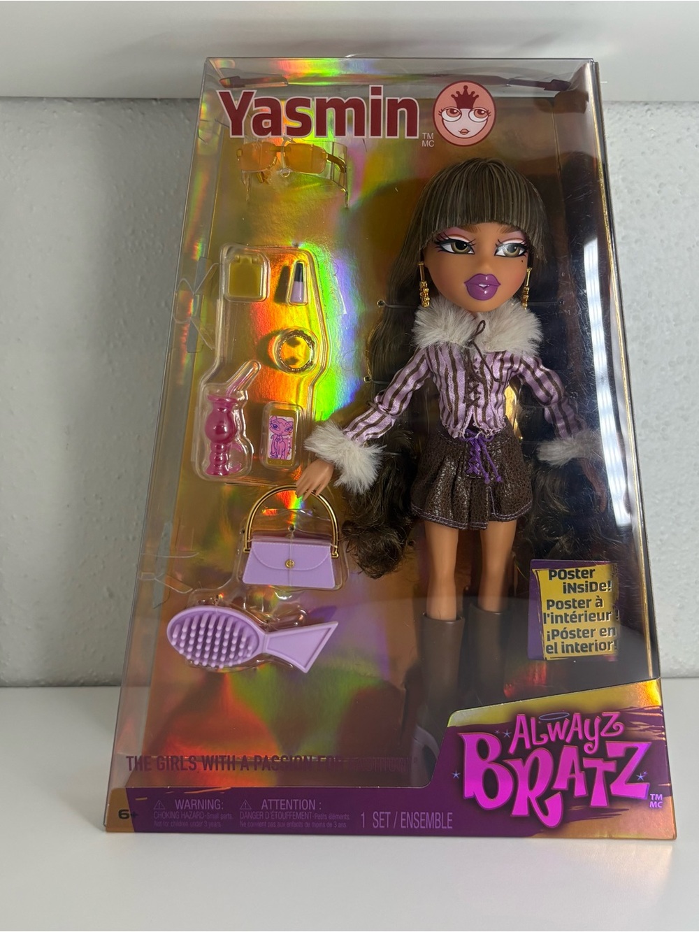 Always Bratz YASMIN Fashion Doll with Accessories & Poster - New in Original Pkg